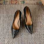 1166-6 뾰족한 하이힐 하이힐 여성 패션 감각 체크 무늬 슈퍼 하이힐 여성 방수 플랫폼 싱글 슈즈 여성의 그림