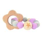 아기 젖꼭지 팔찌 너도밤나무 실리콘 구슬 젖꼭지 아기 딸랑이 유모차 액세서리 장난감 아기 제품의 그림