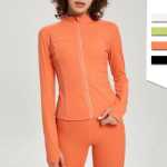 벌거 벗은 요가 의류 재킷 여성 지퍼 재킷 피트니스 의류 긴 소매 여성 운동 의류의 그림