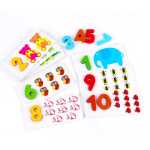 도매 어린이 교육 장난감 나무 조기 학습 장난감 숫자 카드 장난감 숫자 세기 카드 계몽 장난감의 그림