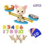 핫 원숭이 숫자 저울 장난감 강아지 숫자 덧셈 뺄셈 산술 퍼즐 장난감 어린이 데스크탑 게임 건너기의 그림