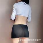 나이트 라이프 새로운 에로틱 란제리 유니폼 유혹 역할 놀이 섹시한 비서 역할 놀이 놀리는 세트의 그림