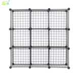 DIY 선반 현대 간단한 조합 보관 거실 책장 책장 수납 주최자 철 메쉬 접이식 옷장의 그림