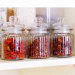 투명 유리 밀폐형 항아리 보관 항아리 주방 오거나이저 식료품 병 보관 항아리 주방 선물 플레이스 매트 항아리의 그림