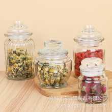 투명 유리 밀폐형 항아리 보관 항아리 주방 보관 식료품 병 선물 보관 항아리 주방 일회용 병의 그림