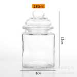 투명 유리 밀폐형 항아리 보관 항아리 주방 보관 식료품 병 선물 보관 항아리 주방 일회용 병의 그림