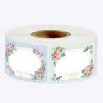 꽃 물개 스티커 스티커 주방 냉장고 식품 보관 마커 스티커 롤의 그림