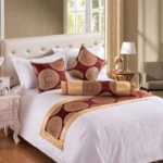 5 성급 호텔 침구 장식 침대 타월 침대 깃발 침대 매트 침대 커버 테이블 깃발의 그림