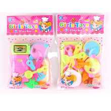 미니 식기 플레이 하우스 식기 어린이 장난감 플레이 하우스 주방 세트 어린이 요리 주방 장난감의 그림