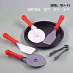 대량 수저 액세서리 수저 액세서리 주방 장난감 그릇 젓가락 접시 둥근 칼 주걱 식사 주방 용품 피자 도구의 그림