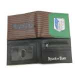 수사대 신제품 거인의 습격 지갑 수사대 남성용 및 여성용 쇼트 동전지갑 PU 가죽 머니 클립의 그림