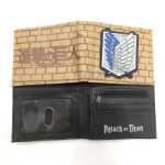 수사대 신제품 거인의 습격 지갑 수사대 남성용 및 여성용 쇼트 동전지갑 PU 가죽 머니 클립의 그림