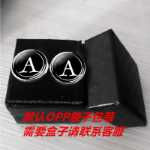 알파벳 26 글자 커프스 단추 금속 시간 보석 프랑스 셔츠 장식 남성 의류 보석 선물의 그림