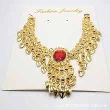 공장 직접 밸리 댄스 주얼리 다이아몬드 보석 큰 빨간 목걸이 밸리 댄스 보석 목걸이의 그림
