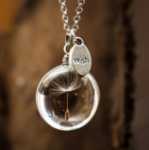 크로스 보더 민들레 타임 젬스톤 목걸이 하트 라운드 타원형 리버시블 젬스톤 심플 모델 크리스탈 목걸이의 그림