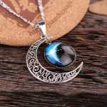 스피드웨이 스타트렉 목걸이 별이 빛나는 달 시간 보석 목걸이의 그림