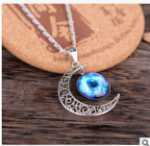 스피드웨이 스타트렉 목걸이 별이 빛나는 달 시간 보석 목걸이의 그림