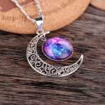 스피드웨이 스타트렉 목걸이 별이 빛나는 달 시간 보석 목걸이의 그림