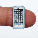 1:12 인형 집 장식 DIY 오두막 장식 휴대 전화 모델 전화 장식 금속 BJD 전화 휴대 전화 액세서리의 그림