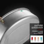 스테인리스 냄비와 팬 두꺼운 타원형 스팀 생선 냄비 및 유리 뚜껑이있는 팬 수프 찜기 주방 다용도 조리기구 다기능 조리기구 제품의 그림