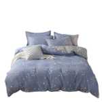 새로운 연삭 양모 4 피스 세트 간단한면 모자 모델 침구 작은 신선한 침대 시트 이불 커버 3 피스 세트 도매의 그림