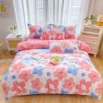 새로운 연삭 양모 4 피스 세트 간단한면 모자 모델 침구 작은 신선한 침대 시트 이불 커버 3 피스 세트 도매의 그림