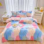 새로운 연삭 양모 4 피스 세트 간단한면 모자 모델 침구 작은 신선한 침대 시트 이불 커버 3 피스 세트 도매의 그림