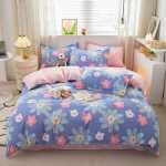 작은 신선한 침대 시트 이불 커버 기숙사 3 피스 침구 도매의 간단한면 브러시 4 피스 세트 두꺼운 모델의 그림