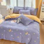 작은 신선한 침대 시트 이불 커버 기숙사 3 피스 침구 도매의 간단한면 브러시 4 피스 세트 두꺼운 모델의 그림