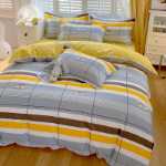 작은 신선한 침대 시트 이불 커버 기숙사 3 피스 침구 도매의 간단한면 브러시 4 피스 세트 두꺼운 모델의 그림