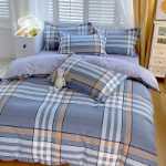 작은 신선한 침대 시트 이불 커버 기숙사 3 피스 침구 도매의 간단한면 브러시 4 피스 세트 두꺼운 모델의 그림