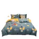 간단한 연삭 양모 침대 모자 모델 4 피스 세트 작은 신선한 기숙사면 침대 시트 이불 커버 3 피스 세트 침대 선물 도매의 그림