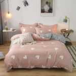 간단한 연삭 양모 침대 모자 모델 4 피스 세트 작은 신선한 기숙사면 침대 시트 이불 커버 3 피스 세트 침대 선물 도매의 그림