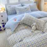 발신자를 대신하여 코튼 인쇄 4 피스 세트 두꺼운 브러시 시트 이불 커버 학생 기숙사 코튼 3 피스 침구의 그림