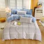 발신자를 대신하여 코튼 인쇄 4 피스 세트 두꺼운 브러시 시트 이불 커버 학생 기숙사 코튼 3 피스 침구의 그림