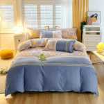 발신자를 대신하여 코튼 인쇄 4 피스 세트 두꺼운 브러시 시트 이불 커버 학생 기숙사 코튼 3 피스 침구의 그림