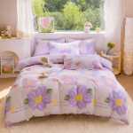 발신자를 대신하여 코튼 인쇄 4 피스 세트 두꺼운 브러시 시트 이불 커버 학생 기숙사 코튼 3 피스 침구의 그림