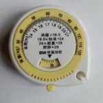 BMI 워터 드롭 건강한 트리플 허리 줄자 눈물 방울 줄자 엉덩이 측정 소프트 줄자의 그림