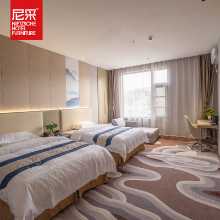 현대 심플 호텔 가구 푸징 가든 호텔 룸 세트 침실 가구의 그림