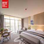 현대 심플 호텔 가구 푸징 가든 호텔 룸 세트 침실 가구의 그림