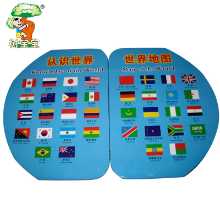 2023 새로운 삽입 국기 세계지도 장난감 나무 지리 인지 보조 교구 도매의 그림