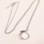 민들레 시간 보석 목걸이 하트 라운드 타원형 리버시블 보석 심플 스타일 크리스탈 목걸이 만들기의 그림