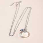 민들레 시간 보석 목걸이 하트 라운드 타원형 리버시블 보석 심플 스타일 크리스탈 목걸이 만들기의 그림