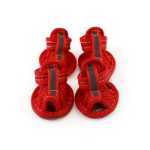 개 신발 애완 동물 신발 캐주얼 신발 메쉬 통기성 편안한 부드러운 밑창 신발 통기성 강아지 신발 메쉬 샌들의 그림