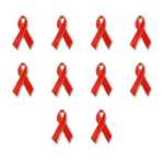 빅 레드 리본 옷깃 핀 레드 리본 옷깃 핀의 그림