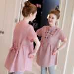 임산부 한복 드레스의 그림