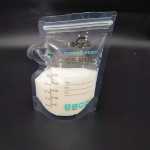 모유 가방 4온스 5온스 7온스 더블 지퍼 씰 전자빔 멸균 아기 모유 보관 가방의 그림