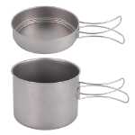 티타늄 냄비와 팬 세트의 그림