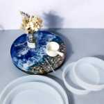 대형 원형 테이블  의자 실리콘 금형 크로스 테두리의 그림