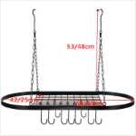 타원형 철제 주방 선반의 그림